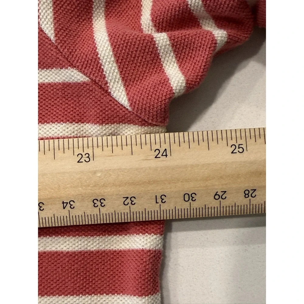 Polo Ralph Lauren Mens XL Red White Striped Cotton Golf Polo Shirt RN 41381